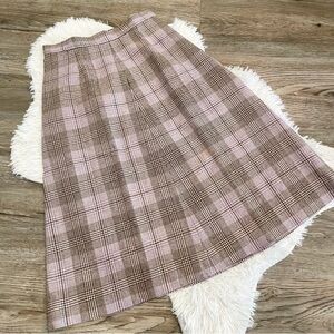 Vintage Pendleton 100% Wool Plaid Midi Skirt Plaid Check Academia Vibes Gilmore